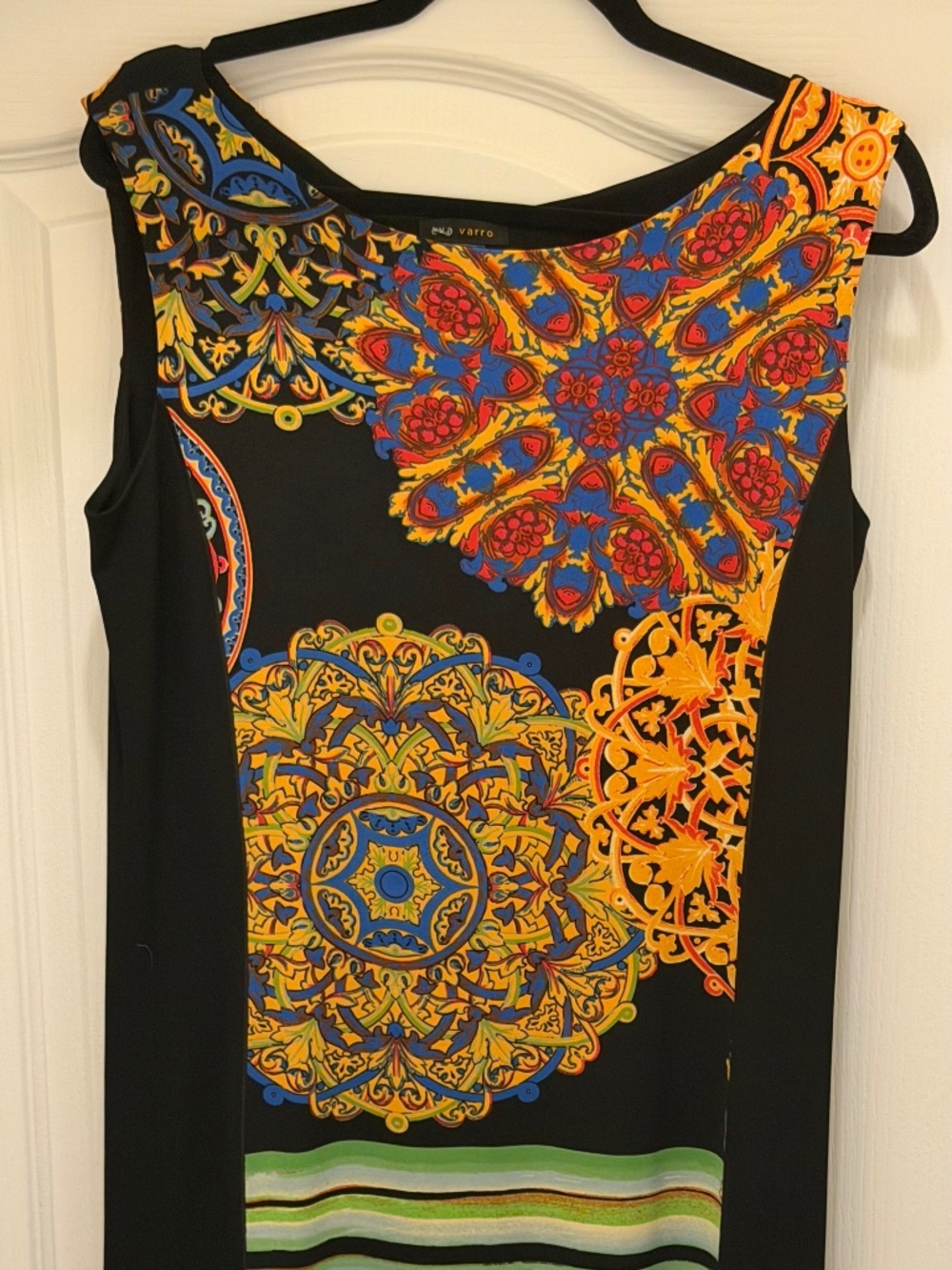 Eva Varro Mandala Print Sleeveless Shift Dress - Size L